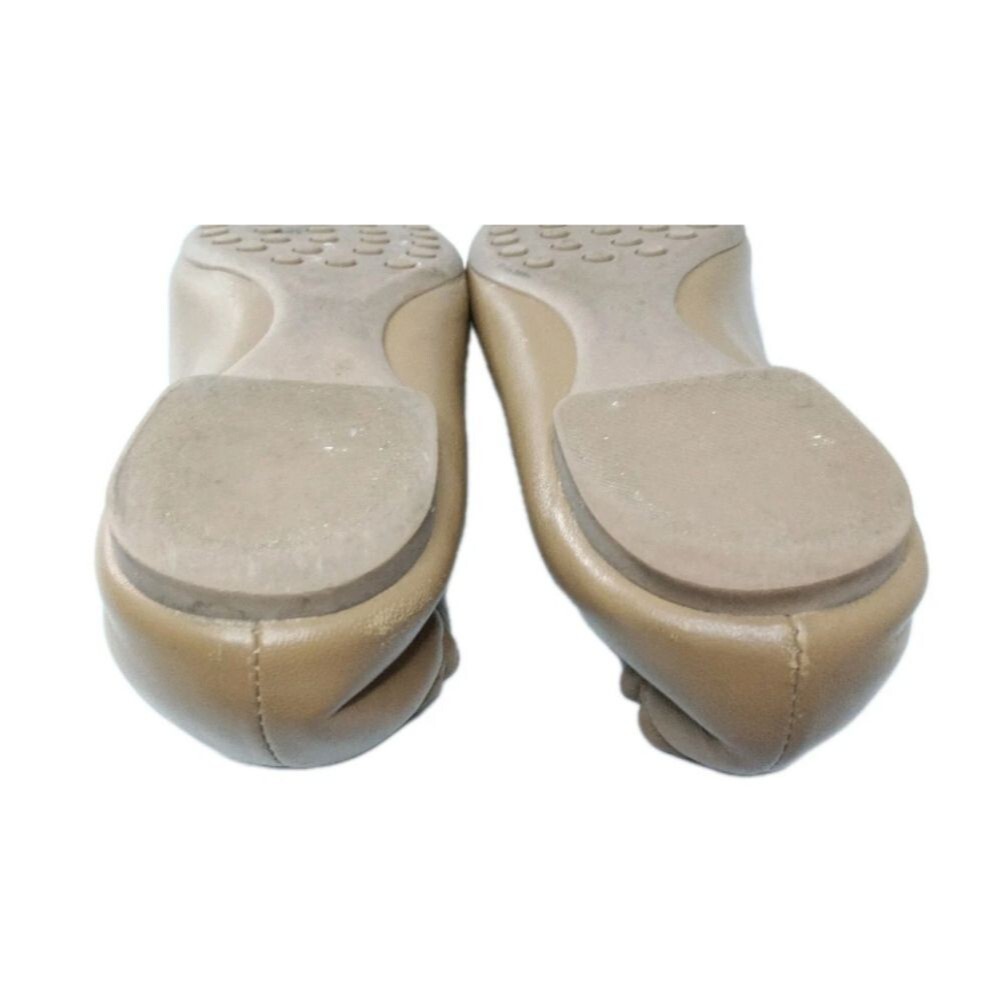 Tory Burch Claire Cap Toe Ballet Flat Shoes  Women's Size 6.5 M Cream & Brown - Picture 7 of 7